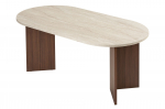 S&ouml;&ouml;gilaud Nordure Sablin, travertine v./milano walnut v., 90 cm x 180 cm x 75 cm