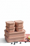 Toiduainekarbi komplekt Hermia BU0057, roosa v., 6 tk