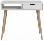 Kirjutuslaud sahtlitega Kalune Design Offer 382NRC1410, 60 cm x 90 cm, 80 cm, tamm v./valge v.