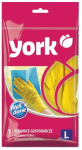 Kindad lateks York Rubber Gloves, t&auml;iskasvanutele, kollane v., L, 2 tk