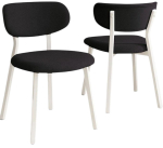 Toolide komplekt Kalune Design Toldy 240CHR4213, matt, antratsiit v./valge v., 45 cm x 45 cm x 85 cm, 2 tk
