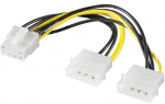 Adapter Akyga PCI 8pin male, Molex, 0.15 m