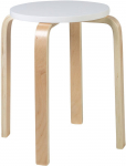 Taburet Home4you Sixty-1, pruun v./valge v., 41 cm x 41 cm x 45 cm