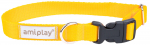 Kaelarihm koertele Amiplay Samba, kollane, 250 - 400 mm x 20 mm, 25-40