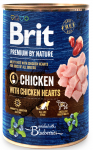 M&auml;rg koeratoit Brit Premium By Nature Chicken with hearts, kanaliha, 0.4 kg