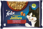 Kassi m&auml;rgtoit Felix Sensations Jellies, veiseliha/kanaliha, 0.34 kg