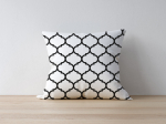 Dekoratiivpadjap&uuml;&uuml;r Mioli Decor 1107, valge/must, 43 cm x 43 cm