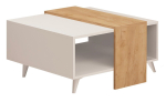 Kohvilaud Kalune Design Dowel, tamm v./valge v., 80 cm x 80 cm x 40 cm