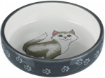 Kauss loomale Trixie Short Nosed Cat Bowl, 0.3 l, 15 cm x 15 cm, valge v./hall v.