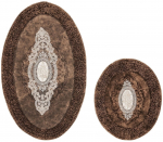 Vannitoamattide komplekt Foutastic Crown 394ANR1741, pruun v., 60 cm x 100 cm