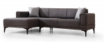 Nurgadiivan - voodi Atelier Del Sofa Horizon, tumehall v., vasak, 250 x 140 cm x 77 cm