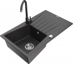 K&ouml;&ouml;givalamu koos kraaniga Mexen Cesar, graniit, 77.5 cm x 47 cm x 18 cm, h&otilde;be/must