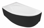 Vann, nurgaga Besco Cornea Comfort, 100 cm x 150 cm x 42 cm, vasakpoolne, valge/must