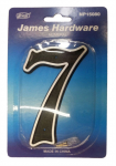 Uksenumber James Hardware NP15080C, 15 cm, plastik, must v.