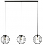 Valgusti rippuv Searchlight 3LT Wire Frame, E27, 3 x 10 W, must v.