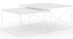 Kohvilaudade komplekt ADRK Licco 2in1, valge v., 65 - 75 cm, 2 tk