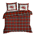 J&otilde;ulu voodipesu komplekt PTT-008, valge v./must v./punane v., 70 x 80 cm, 200 x 220 cm