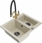 K&ouml;&ouml;givalamu koos kraaniga Mexen Carlos, vaik/graniit, 58.2 cm x 47.5 cm x 17.7 cm, beež