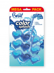 WC-puhasti-v&auml;rskendaja Brait Color Splash Volcano Ice, 135 g, 3 tk