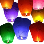 Taevalatern, mitmev&auml;rviline, 37 cm, 10 tk