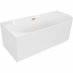 Vann, teisaldatav Mexen Gia Left, 150 cm x 75 cm x 58 cm, ovaalne, valge/vask