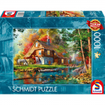 Pusle Schmidt Watermill In Autumn, 49.3 cm x 69.3 cm, 1000 tk, mitmev&auml;rviline