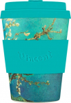 Plastikust klaas Ecoffee Cup Van Gogh Almond Blossom, 350 ml, 9 cm, pol&uuml;piimhape (pla), roheline v.