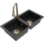 K&ouml;&ouml;givalamu Mexen Mario, graniit, 82 cm x 43.6 cm x 16.1 cm, kuldne v./h&otilde;be v./must v.