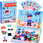 Magnetraamat - pusle Color Day Boy Changing Clothes, mitmev&auml;rviline, 59 tk