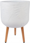 Lillepott Home4you Sky Fern, puit/tsement, &Oslash; 30 cm, valge v.