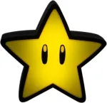 Valgusti Paladone Super Mario Super Star, must v./kollane v.