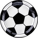 &Uuml;hekordne taldrik Party Deco Football 45289, &Oslash; 18 cm, 6 tk