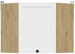 Rrippuv k&ouml;&ouml;gikapp nurga Junona Line, valge v./bernstein oak v., 60 cm x 60 cm x 57.3 cm