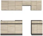 K&ouml;&ouml;gikomplekt Junona Line, sonoma tamm v./wenge v., 2.3 m