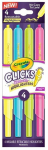 Tekstimarker Crayola Clicks 58-8390, mitmev&auml;rviline, 4 tk