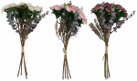 Kunstlilledest kimp, roos Home4you Flowerly, (v&auml;rv/disain valitakse juhuslikult), 26 cm