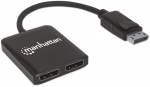 Adapter Manhattan Micro USB / DisplayPort Micro USB, Displayport female x 2, must v.