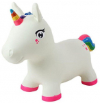 H&uuml;ppav m&auml;nguasi, &uuml;kssarvik Gerardos Toys 44207, plastik, kumm, valge v./roosa v.