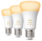 Nutikas pirn Philips Hue LED, A60, 2200 - 6500 &deg;K, E27, 6 W, 570 - 830 lm, 3 tk