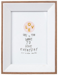 Fotoraam Home4you Decor 87931, 10 cm x 15 cm, valge/puidu