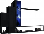 Sektsioonkapp ASM Switch M8, must v., 240 cm x 40 cm x 151 cm