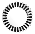 Peegel Kayoom Apollon 910, rippuv, 80 cm x 80 cm, h&otilde;be v./must v.