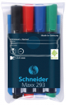 Valge tahvli marker Schneider Maxx 293 65S129394, 1 - 4 mm, sinine/must/punane, 4 tk