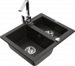 K&ouml;&ouml;givalamu Mexen Carlos 6518581500-75+670300-00, graniit, 58 cm x 47 cm x 17.7 cm, metallic black/gold+chrome