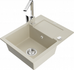 K&ouml;&ouml;givalamu Mexen Enzo 6506-69-670300-00, graniit, 57.6 cm x 46.5 cm x 17.4 cm, kroomi/beež