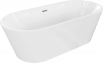 Vann, teisaldatav Mexen Luna, 80 cm x 180 cm x 58 cm, ovaalne, valge/kroom