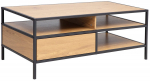 Kohvilaud Home4you Hedvig, must v./puidu v., 100 cm x 50 cm x 40 cm