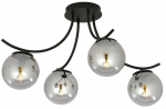 Valgusti rippuv Emibig Boston 4, E14, 4 x 10 W, must v.