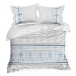 Voodipesukomplekt Haft, sinine v./valge v., 70 x 80 cm, 160 x 200 cm