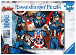 Pusle Ravensburger Captain America, 49 cm x 36 cm, 100 tk, mitmev&auml;rviline
